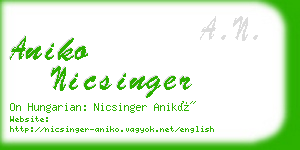 aniko nicsinger business card